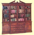  18th Century Style Breakfront  Library Bookcase